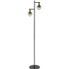 Vloerlamp Drop 2 zwart/matgoud