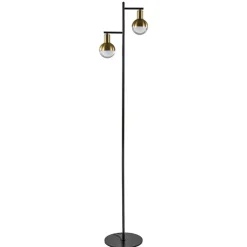 Vloerlamp Drop 2 zwart/matgoud