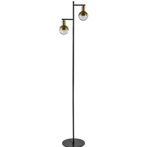 Vloerlamp Drop 2 zwart/matgoud
