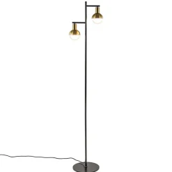 Vloerlamp Drop 2 zwart/matgoud