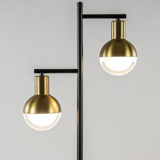 Vloerlamp Drop 2 zwart/matgoud