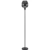 Vloerlamp Fantasy op stang zwart + smoke glas