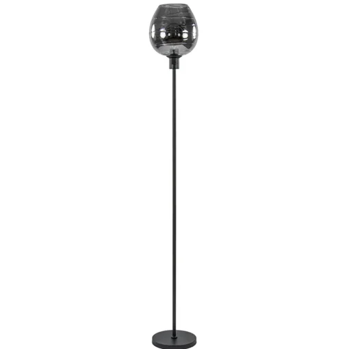 Vloerlamp Fantasy op stang zwart + smoke glas