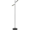 Vloerlamp Flute 2L zwart/brons 2xpushdim dtw