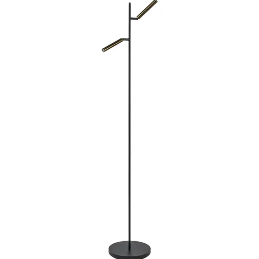 Vloerlamp Flute 2L zwart/brons 2xpushdim dtw