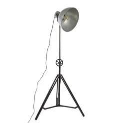 Vloerlamp Junko driepoot zwart/zink