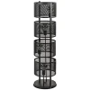 Vloerlamp 4L cilinder gaas zwart