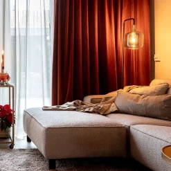 Vloerlamp Lekar zwart met smoke glas