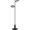 Vloerlamp 2-lichts zwart inclusief 3-standen dimbaar LED