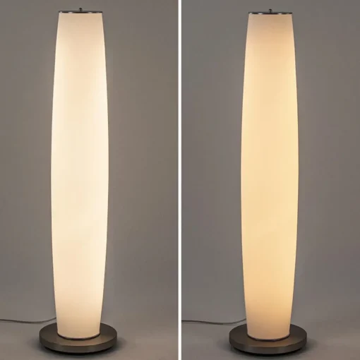 Vloerlamp Terra nikkel/wit glas dtw