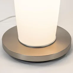 Vloerlamp Terra nikkel/wit glas dtw