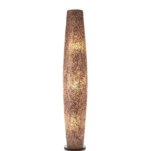 Vloerlamp Wangi Gold zuil schelpen 150cm