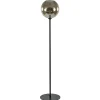 Vloerlamp zwart + smoke glas