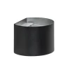 Wandlamp afgerond zwart/grijs stelklep g9