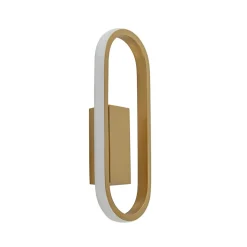 Wandlamp Anello ovaal matgoud 2700k dim.