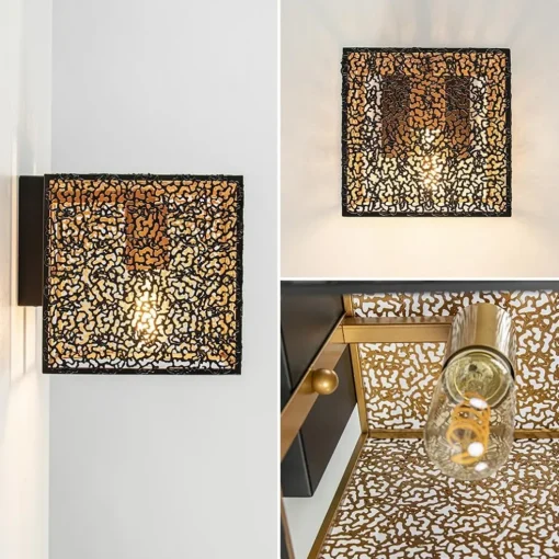 Wandlamp Avola zwart/goud