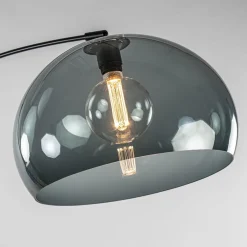 Wandlamp boog met smoke plexibol kap