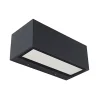 Wandlamp breed up+down antraciet IP54