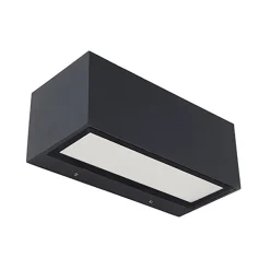 Wandlamp breed up+down antraciet IP54