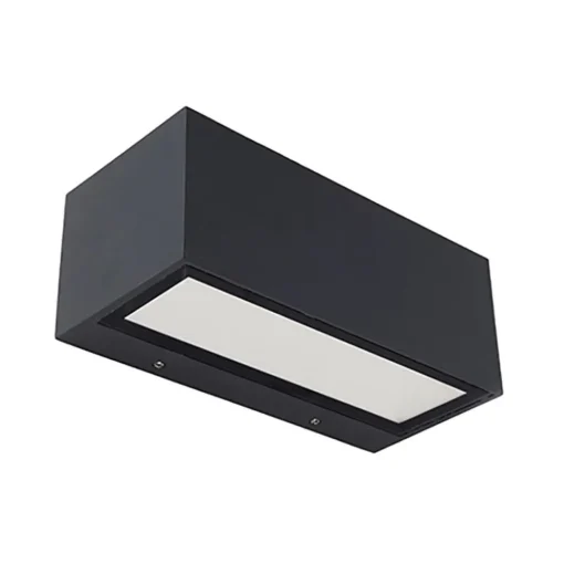 Wandlamp breed up+down antraciet IP54