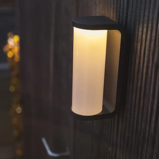 Wandlamp cilinder buiten grijs IP44 inclusief LED