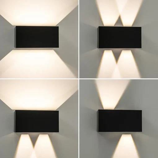 Wandlamp Davos 20cm zwart IP54 2700k
