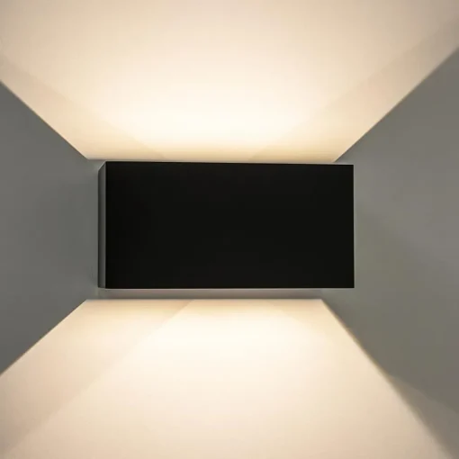 Wandlamp Davos 20cm zwart IP54 2700k