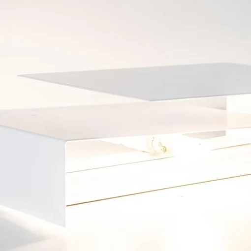 Wandlamp double square wit metaal