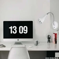 Wandlamp Elite verstelbaar nikkel wit