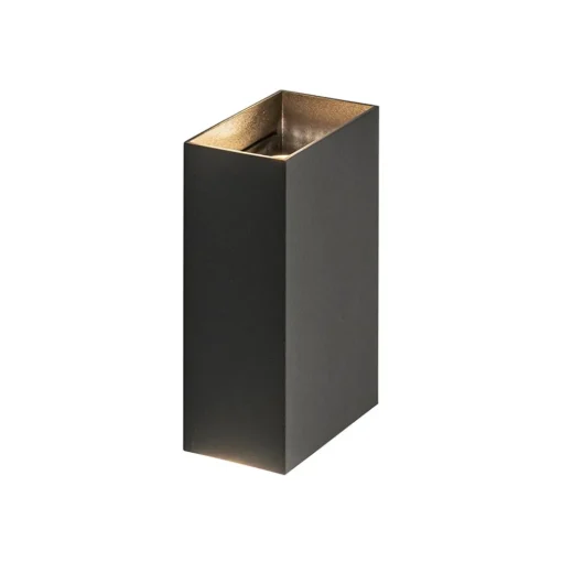 Wandlamp Eros rechthoek zwart 2xgu10