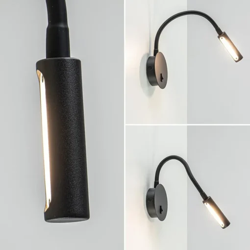Wandlamp Flex zwart met schakelaar