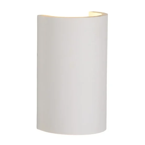 Wandlamp gips halve koker G9