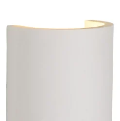 Wandlamp gips halve koker G9