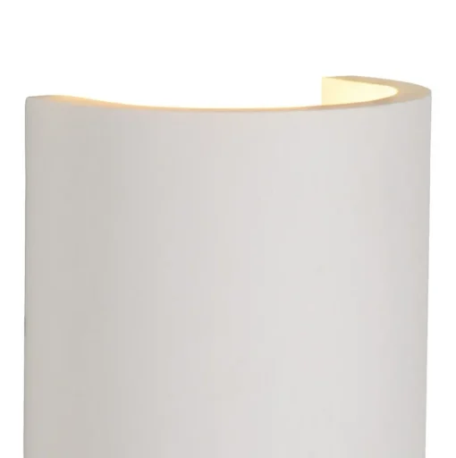 Wandlamp gips halve koker G9