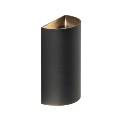 Wandlamp Hera afgerond zwart
