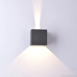 Wandlamp kubus buiten antraciet IP54