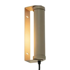 Wandlamp mat zand E14 met snoer