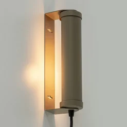 Wandlamp mat zand E14 met snoer
