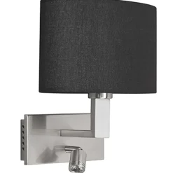 Wandlamp New Oval kap zwart led