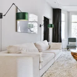 Wandlamp Prestige Chic zwart/kap groen