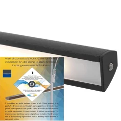 Wandlamp schilderij zwart inclusief dimbaar LED