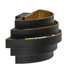 Wandlamp Scudo zwart/goud 25cm