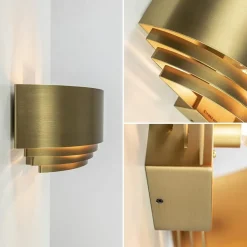 Wandlamp Sofia brass 30cm
