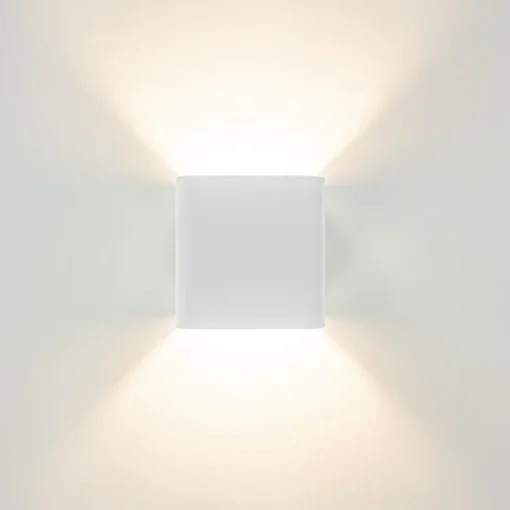 Wandlamp Stretto kubus wit