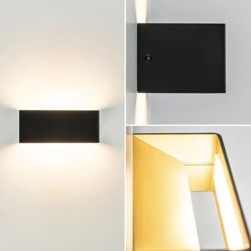 Wandlamp Stretto zwart/goud 20cm