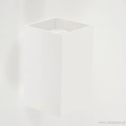 Wandlamp wit rechthoek up+down gu10