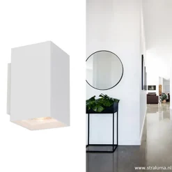 Wandlamp wit rechthoek up+down gu10