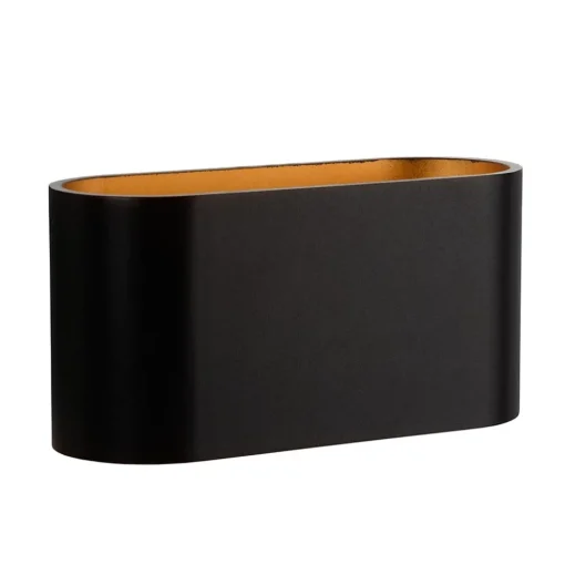 Wandlamp Xera ovaal zwart/goud