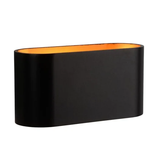Wandlamp Xera ovaal zwart/goud