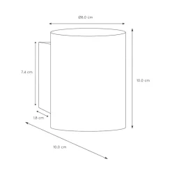 Wandlamp Xera zwart/goud binnenkant